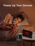 Projection Alarm Clock, Digital Clock with 180° Rotatable Projector, 3-Level Brightness Dimmer, Clear LED Display, USB Charger, Progressive Volume, 9mins Snooze,12/24H, Digital Alarm Clock for Bedroom 🍁 All In One Marketplace Canada