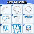 Pool Basketball Hoop Toys, Inflatable Water Basketball Game Pool, Pool Floaties Basketball Hoop Toy Outdoor Toys for Kids Boys Aged 4-18 and Adults (L) 🍁 All In One Marketplace Canada