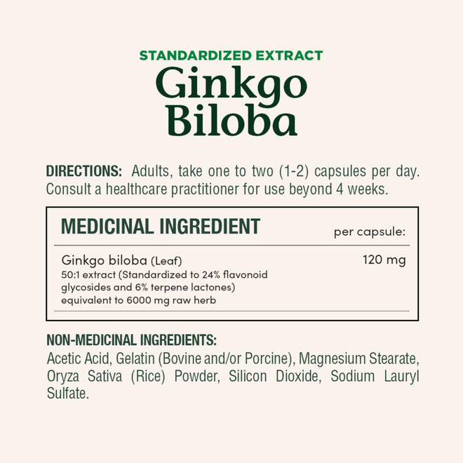 NATURE'S BOUNTY Gingko Biloba, 120 mg, Value Size, Helps to Enhance Cognitive Function, 180 Capsules, 78.5 g 🍁 All In One Marketplace Canada