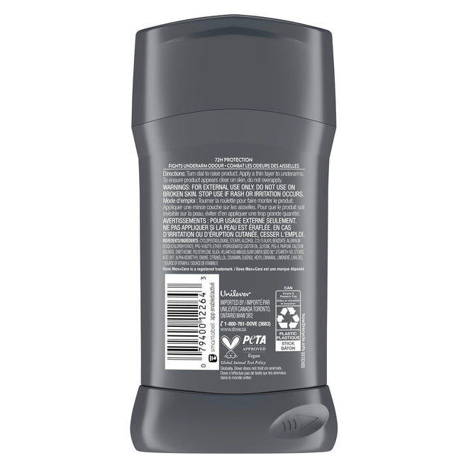Dove Men+Care Antiperspirant Stick for 72h sweat & odour protection Extra Fresh with Triple Action moisturizer to help prevent skin irritation caused by dryness, 76g (Pack of 4) 🍁 All In One Marketplace Canada