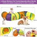 Retro Shaw Cat Toys Set 33 Pack, Cat Play Tunnel for Indoor Cats Kitty, Kitten Toys Include 2 Collapsible Cat Tunnels Tube Tent, Cat Feather Teaser Wand Springs Rainbow Bell Crinkle Ball Mouse Pompom 🍁 All In One Marketplace Canada