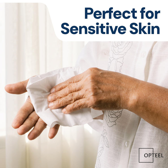 Adult Wipes For Elderly - 8"x13" 720ct (12 Packs of 60) Huge & Soft Non-Flushable Body Wipes for Adults Bathing No-Rinse - Incontinence Disposable Washcloths, Vitamin E & Aloe Infused 🍁 All In One Marketplace Canada