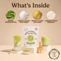 Organic Traditions Matcha Latte Powder, Japanese Matcha Green Tea With Coconut Milk, Naturally Occurring Caffeine And L Theanine, Lightly Sweetened Instant Latte Drink With Probiotics, 150g / 5.3oz 🍁 All In One Marketplace Canada