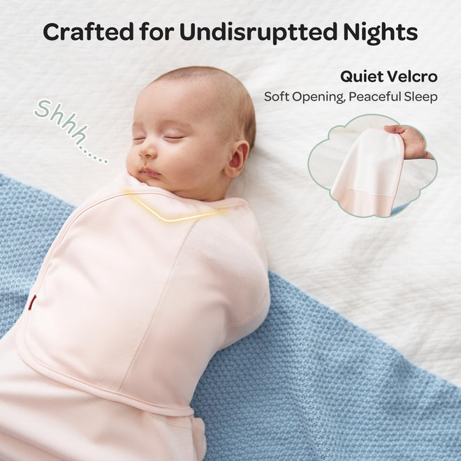 Momcozy Baby Swaddle, Quiet Fastener Swaddle Suitable for Infant 0-3 Months, New-Parent-Friendly Sleep Sack, Reduce Startle Reflex, Newborn Boys Girls Registry Essentials, 2-Pack, Bloom 🍁 All In One Marketplace Canada