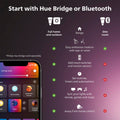 Philips Hue Indoor 3M (10FT) Smart LED Solo lightstrip Base Kit - 1 Pack - Control with Hue App - Works with Alexa, Google Assistant and Apple HomeKit 🍁 All In One Marketplace Canada