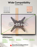 USX MOUNT Full Motion TV Wall Mount for 26-65 Inch TVs up to 77Lbs, Wall Mount TV Bracket, Single Stud Articulating TV Mount, Smooth Swivel Extension, Max VESA 400x400 mm, XMM919 🍁 All In One Marketplace Canada