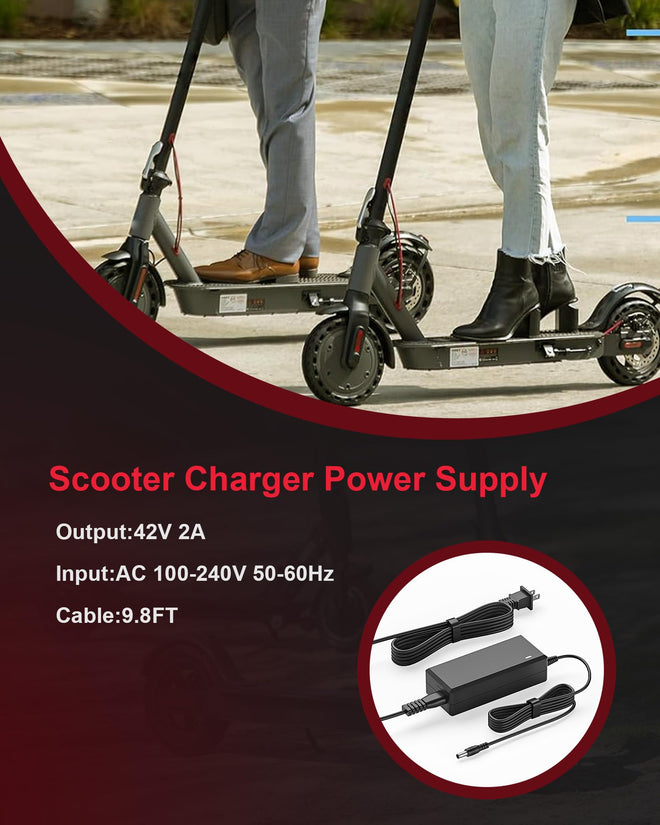 42V 2A Electric Scooter Charger for GOTRAX GXL V2,G2,G3,G4,Hiboy S2 Pro,Jetson Bolt/Bolt Pro/Adventure/Metro/Journey/LX10/ J5/J8 Bikes 🍁 All In One Marketplace Canada