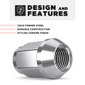White Knight M12x1.50 Solid Piece Bulge Acorn Lug Nuts (NO Cap) for Select Aftermarket & Factory Wheels, EZ to Install, Durable Carbon Steel, Stylish Triple Layer Chrome Finish - 1907S-20AM (20 Pack) 🍁 All In One Marketplace Canada