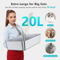 ZuHucpts Stainless Steel Cat Litter Box, Large Metal Litter Pan for Cats (20" Lx14 Wx6 H) 🍁 All In One Marketplace Canada