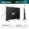 Hisense 32QD4SV - 32" Hi-QLED HD Smart VIDAA TV, Hi-QLED Color, Dolby Audio, Compatible with Alexa, Full Array LED, Slim Bezel Design (2026 Model) 🍁 All In One Marketplace Canada