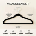 Utopia Home Velvet Hangers 50 Pack, Heavy Duty, Non-Slip, Space Saving Felt Clothes Hangers with 360° Hook & Notches (Black) 🍁 All In One Marketplace Canada