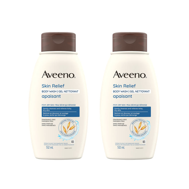 Aveeno Skin Relief Body Wash with Colloidal Oatmeal, pack of 2 🍁 All In One Marketplace Canada