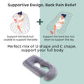 Momcozy Pregnancy Pillows for Sleeping, U Shaped Full Body Maternity Pillow with Removable Cover - Support for Back, Legs, Belly, HIPS for Pregnant Women, 57 Inch Pregnancy Pillow for Women, Grey 🍁 All In One Marketplace Canada