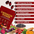 Cayenne Pepper - Cayenne Pepper Capsules | Resealable Package | 300 Softgels / 1 Bag B 🍁 All In One Marketplace Canada