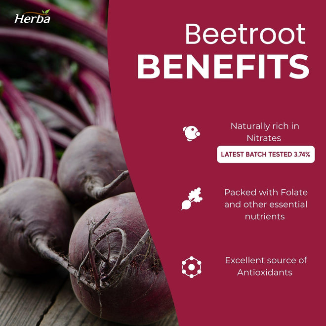 Herba 10,000mg Organic BeetRoot Capsules – 180 Count | 20:1 Beet Root Powder in Capsule | Nitric Oxide Supplements for Men & Women | Made in Canada 🍁 All In One Marketplace Canada