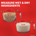 Pyrex 3 Piece Glass Measuring Cup Set, Includes 1-Cup, 2-Cup, and 4-Cup Tempered Glass Liquid Measuring Cups, Dishwasher, Freezer, Microwave, and Preheated Oven Safe, Essential Kitchen Tools 🍁 All In One Marketplace Canada