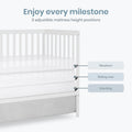 Dream On Me Synergy 5-in-1 Convertible Crib in White, Greenguard Gold Certified, BSA Certified, 3 Mattress Height Settings, Classic Nursery Furniture 🍁 All In One Marketplace Canada