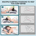 Delyoly Cervical Neck Pillow for Sleeping - Memory Foam Contour Pillow for Neck Pain Relief, Ergonomic Support for Side and Back Sleepers, Orthopedic Pillow with Breathable Ice Silk Cover（Gray） 🍁 All In One Marketplace Canada