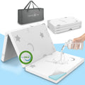 Home4me Pack and Play Mattress, 38" x 26" x 2.4", Portable, Trifold, Waterproof, Dual Sided (Firm & Soft) Mini Crib Mattress, Baby Toddler Memory Foam Mattress Pad for Play Pen 🍁 All In One Marketplace Canada