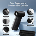 JISULIFE Portable Handheld Fan Life9, Turbo Power High Speed Air [18H Max Cooling Time], 5 Gear Wind, 5000mAh Rechargeable, Mini Pocket Design, Personal Fan for Travel Concerts Camping Makeup - Black 🍁 All In One Marketplace Canada