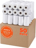 MUNBYN Thermal Paper Roll 2-1/4" x 50' ft, 50 Rolls BPA Free Receipt Paper, 2.25 x 50 ft Thermal Printer Paper Fits 58mm Mini Thermal POS Printer & Square Terminal Credit Card Machines 🍁 All In One Marketplace Canada