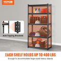 VEVOR Storage Shelving Unit, 5-Tier Adjustable, 2000 lbs Capacity, Heavy Duty Garage Shelves Metal Organizer Utility Rack, Black, 30" L x 12" W x 60" H for Kitchen Pantry Basement Bathroom Laundry 🍁 All In One Marketplace Canada