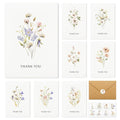 Thank You Cards with Envelopes - 32 Pack Wildflower Blank Cards With Adhesive Envelopes & Matching Stickers Perfect for Wedding, Bridal Showers, Baby Showers,Birthday, All Occasion 🍁 All In One Marketplace Canada