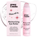 grace & stella Eye Serum Roller with Rose Quartz Rollerball - Hyaluronic Acid & Caffeine Under Eye Cream for Dark Circles & Puffiness - Airplane Travel Essentials - Vegan Skincare (15ml / 0.51floz) 🍁 All In One Marketplace Canada