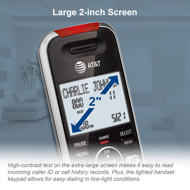 AT&T BL102-4S 4-Handset Cordless Phone with Answering System, 2" Display, Backlit Buttons & Visual Ringer, Black/Silver 🍁 All In One Marketplace Canada