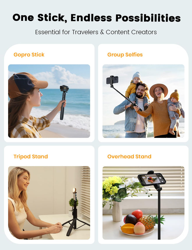ANXRE 67.7" Photographic Tripod Stand with Light, NT99 Tripod Stand for Cell Phone & Camera & Gopro, Travel Stand Holder with Remote for Content Creator Video Recording 🍁 All In One Marketplace Canada
