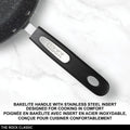 Starfrit The Rock 12'' (30cm) Non-Stick Jumbo Cooker Pan with Lid - Durable Forged Aluminum - Oven Safe - PFOA Free - Easy to Clean - Black 🍁 All In One Marketplace Canada