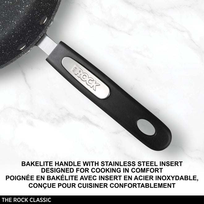 Starfrit The Rock 26cm (10") Non-Stick Multi Pan - Tawa - Durable Forged Aluminum - Oven Safe - PFOA Free - Easy to Clean - Black 🍁 All In One Marketplace Canada