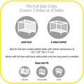 BreathableBaby Breathable Mesh Liner for Full-Size Cribs, Classic 3mm Mesh, White (Size 4FS Covers 3 or 4 Sides) 🍁 All In One Marketplace Canada