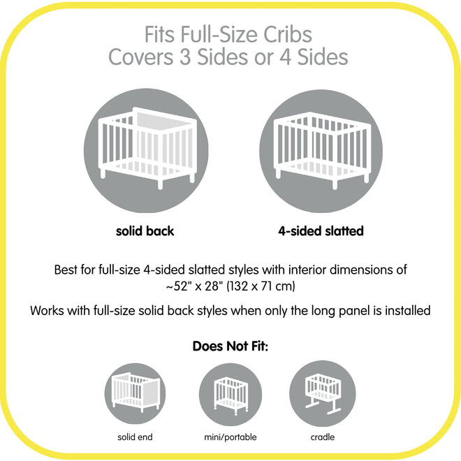 BreathableBaby Breathable Mesh Liner for Full-Size Cribs, Classic 3mm Mesh, White (Size 4FS Covers 3 or 4 Sides) 🍁 All In One Marketplace Canada
