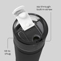 Bubba 24 oz Dualsip Water Bottle with Straw & 2-Way Lid | Leakproof Metal Tumbler | Insulated Stainless Steel | Reusable | Lightweight | Dishwasher Safe | Lead & BPA-Free | Office Siren 🍁 All In One Marketplace Canada