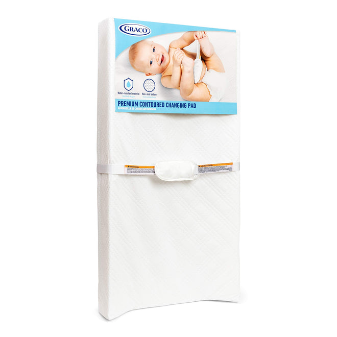 Graco Premium Contoured Changing Pad – GREENGUARD Gold Certified, Water-Resistant, Ultra-Soft Buckle Cover, Contoured Baby Changing Pad, Fits Most Standard-Size Changing Toppers, Non-Skid Bottom 🍁 All In One Marketplace Canada