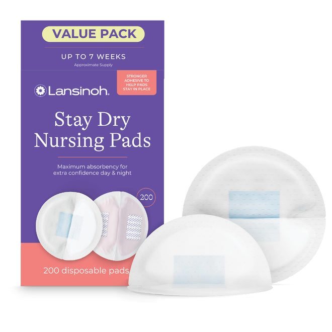 Lansinoh Nursing Pads, 2 Packs of 100 (200 Count) Stay Dry Disposable Breast Pads 🍁 All In One Marketplace Canada