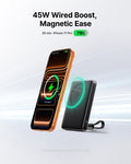 INIU for MagSafe Slimmest Power Bank, Original Qi2 Certified Wireless Fast Charging, 10000mAh 45W Portable Charger with USB C Cable & Stand, Flight Safe Magnetic Battery Pack for iPhone 17-12 Series 🍁 All In One Marketplace Canada