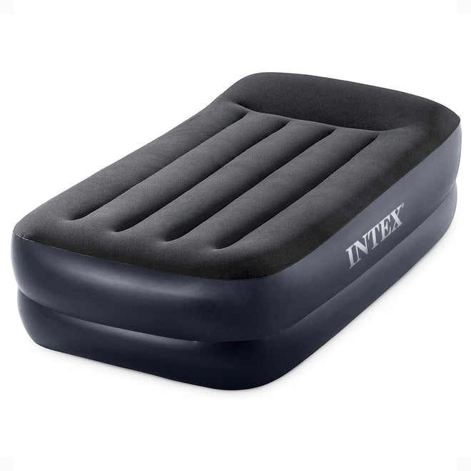 INTEX 64121ED Dura-Beam Plus Pillow Rest Air Mattress: Fiber-Tech – Twin Size – Built-in Electric Pump – 16.5in Bed Height – 300lb Weight Capacity 🍁 All In One Marketplace Canada