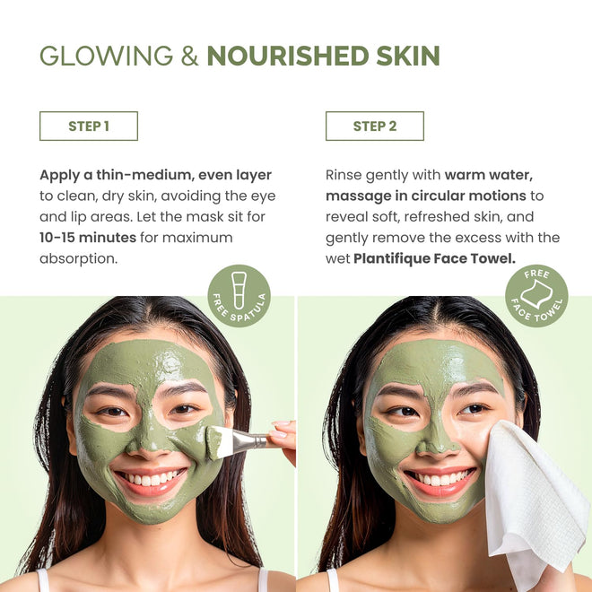 PLANTIFIQUE Clay Mask with Avocado & Superfoods - Korean Face Masks Skincare Products - Dermatologically Tested - Masque Visage Beauté - Gift Idea, 110g / 3.88 fl oz 🍁 All In One Marketplace Canada