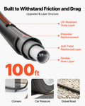VEVOR Garden Hose, 100 ft 5/8" Heavy Duty 4-Layer Rubber Water Hose, 150PSI Working & 600PSI Burst, Flexible & Non-Kink Outdoor Waterhose with 3/4" Fitting, Lightweight Hoses for Gardening Cleaning 🍁 All In One Marketplace Canada