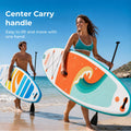 Overmont Inflatable Paddle Board 10'7" x 33" x 6", Extra Wide SUP for Adults & Beginners, 350 lb Stand Up Paddle Board with Adjustable Paddle, Pump, 3 Fins, Leash, Backpack & Repair Kit 🍁 All In One Marketplace Canada