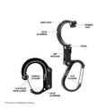 Gear AID HEROCLIP Carabiner Clip and Hook (Small) for Purse, Stroller, and Backpack, Black and Blue, 1 Pack 🍁 All In One Marketplace Canada