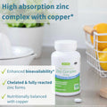 Igennus Zinc 25mg with Copper, Dual-Form Zinc Picolinate & Bisglycinate Complex, Clean Label & High Absorption, 180 Tablets (6 Month Supply), Immune, Skin and Cellular Health Support, Non-GMO, Vegan 🍁 All In One Marketplace Canada