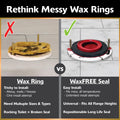 Korky 6000BP Toilet Wax Free 3" Rubber Seal Kit with Hardware, Red 🍁 All In One Marketplace Canada