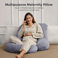 Momcozy Pregnancy Pillows for Sleeping, U Shaped Full Body Maternity Pillow with Removable Cover - Support for Back, Legs, Belly, HIPS for Pregnant Women, 57 Inch Pregnancy Pillow for Women, Grey 🍁 All In One Marketplace Canada