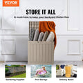 VEVOR Outdoor Storage Box, 31 Gallon Resin Deck Box, Backyard Outside Toy and Towel Storage Cabinet Waterproof, for Patio Furniture Cushions, Garden Tools, Pool Supplies & Package Delivery 🍁 All In One Marketplace Canada