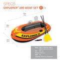 INTEX 58331EP Explorer 200 Inflatable Boat Set: Includes Deluxe Aluminum Oars and Mini Hand-Pump – Dual Air Chambers – Grab Rope – 2-Person – 210lb Weight Capacity 🍁 All In One Marketplace Canada