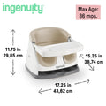 Ingenuity Baby Base 2-in-1 Booster Feeding and Floor Seat with Self-Storing Tray - Cashmere 🍁 All In One Marketplace Canada
