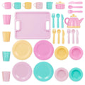 Battat Play Circle Dish Set, Dishes Wishes Dinnerware, 34 Pieces, Playset 🍁 All In One Marketplace Canada
